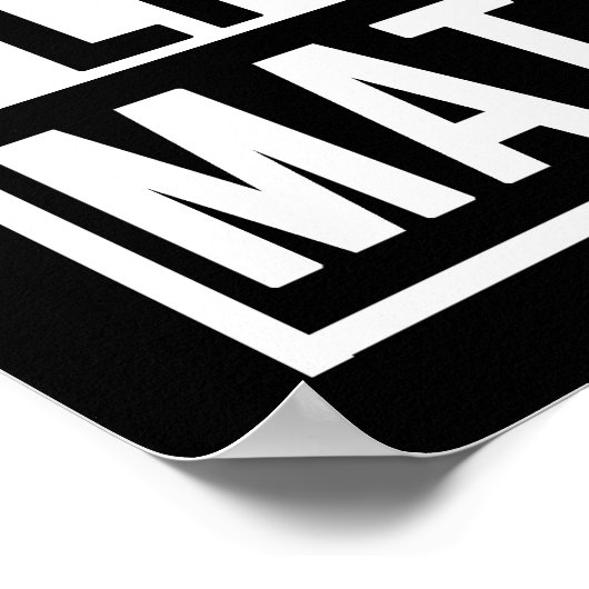 Black Lives Matter BLM Afro-Amerikaanse trots Poster (Hoek)