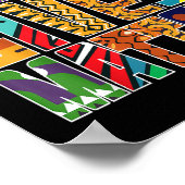 Black Lives Matter BLM Diversity Mural Black H Poster (Hoek)