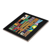 Black Lives Matter BLM Diversity Mural Black H Tegeltje (Zijkant)