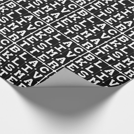 Black Lives Matter BLM in Square Pattern Cadeaupapier (Hoek)