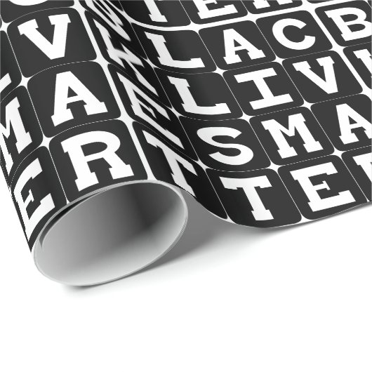 Black Lives Matter BLM in Square Pattern Cadeaupapier (Rol Hoek)