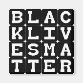 Black Lives Matter BLM in Square Pattern Magneet (Voorkant)