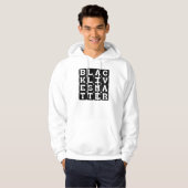 Black Lives Matter BLM in vierkant patroon Hoodie (Voorkant volledig)