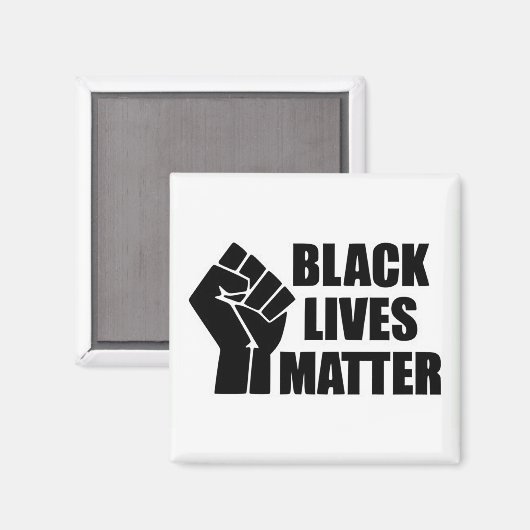 Black Lives Matter - BLM Logo Magneet (Voorkant / Achterkant)