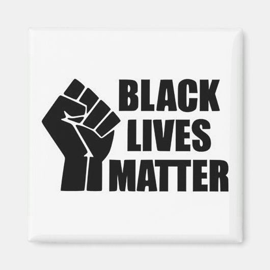 Black Lives Matter - BLM Logo Magneet (Voorkant)