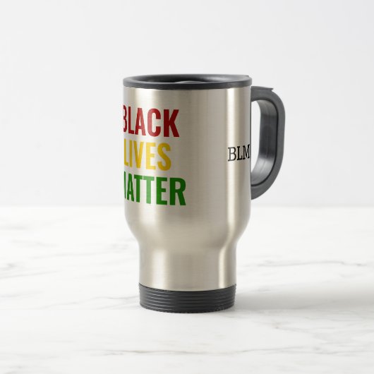 BLACK LIVES MATTER BLM Monogram Reisbeker (Voorkant rechts)