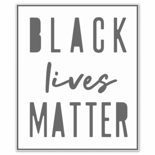Black Lives Matter | BLM Race Equality Car Bumper Sticker (Voorkant)