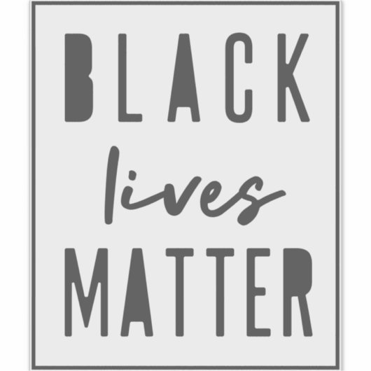 Black Lives Matter | BLM Race Equality Luggable Sticker (Voorkant)