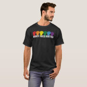 BLACK LIVES MATTER - BLM Rainbow T-shirt (Voorkant volledig)