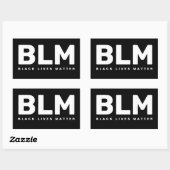 Black Lives Matter BLM Rechthoekige Sticker (Vel)