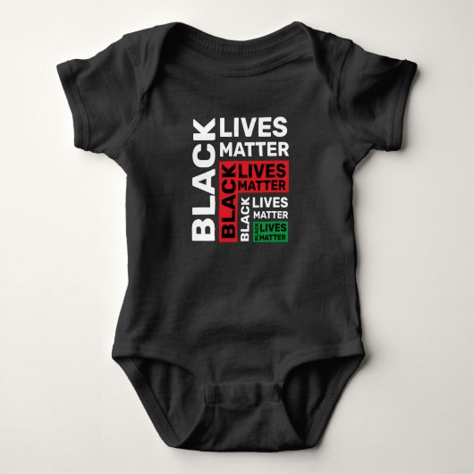 Black Lives Matter BLM Red Green Typografie Romper (Voorkant)