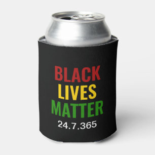 BLACK LIVES MATTER BLM Red Yellow Green BHM Blikjeskoeler