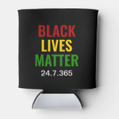 BLACK LIVES MATTER BLM Red Yellow Green BHM Blikjeskoeler (Voorkant)