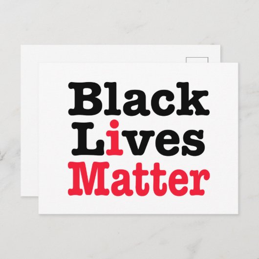 Black Lives Matter Briefkaart (Voorkant / Achterkant)