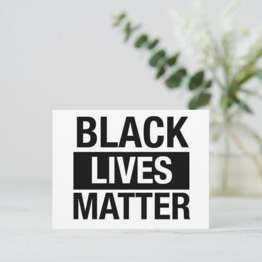 Black Lives Matter Briefkaart (Staand voorkant)