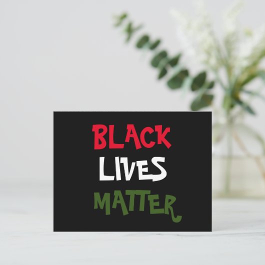 Black Lives Matter Briefkaart (Staand voorkant)