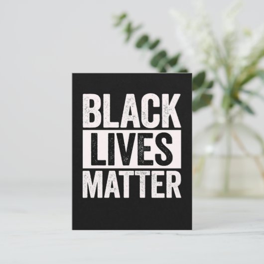 Black Lives Matter Briefkaart (Staand voorkant)