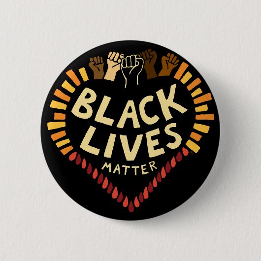 Black Lives Matter Button ~ dark (Voorkant)
