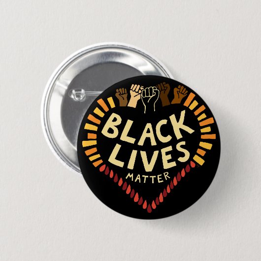 Black Lives Matter Button ~ dark (Voorkant /achterkant)