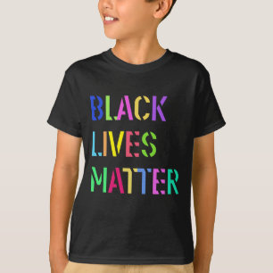 Black Lives Matter Colorful Stencil 01 Editable T-shirt