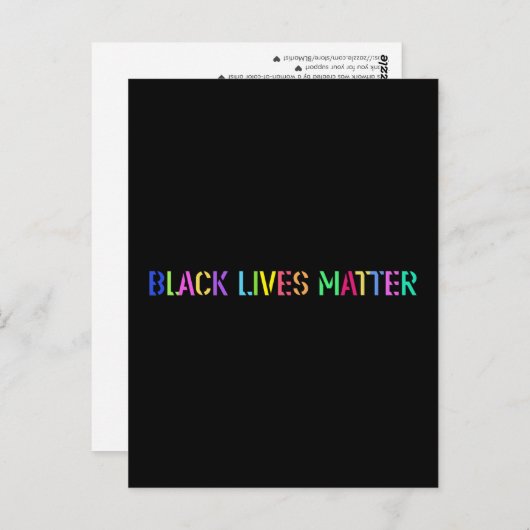 Black Lives Matter Colorful Stencil 02 Briefkaart (Voorkant / Achterkant)
