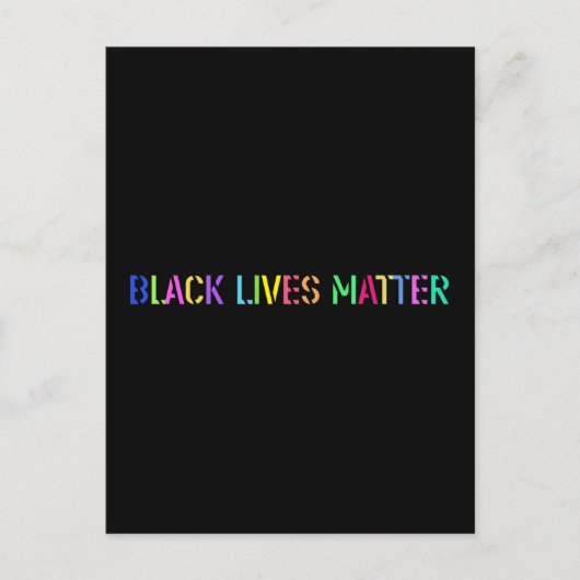 Black Lives Matter Colorful Stencil 02 Briefkaart (Voorkant)