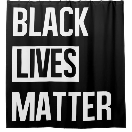 Black Lives Matter Douchegordijn (Voorkant)