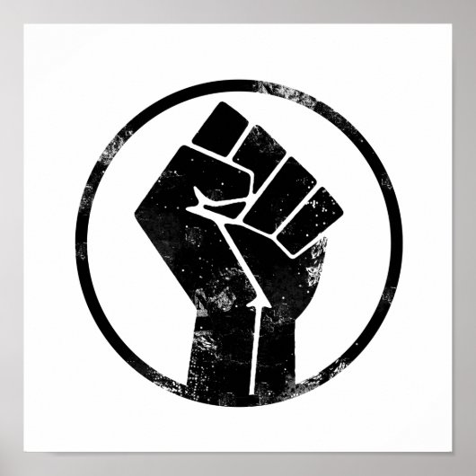 Black Lives Matter FIST 2 #BLM Poster (Voorkant)