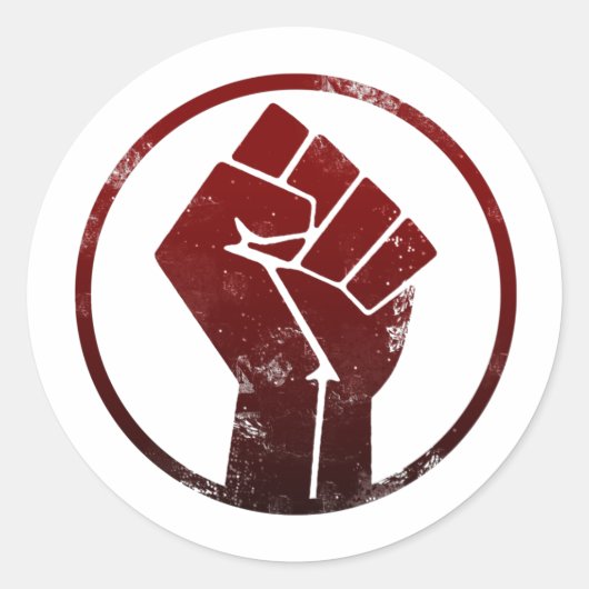 Black Lives Matter FIST 3 #BLM Ronde Sticker (Voorkant)