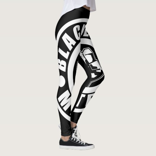 Black Lives Matter, Fist, Black Power, BHM Leggings (Rechts)