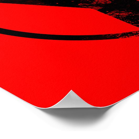 Black Lives Matter FIST (red background) #BLM Poster (Hoek)