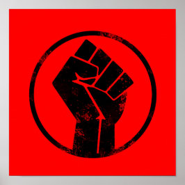 Black Lives Matter FIST (red background) #BLM Poster