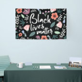 Black Lives Matter Floral Banner (Beurs)