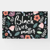 Black Lives Matter Floral Banner (Horizontaal)