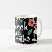 Black Lives Matter Floral Mok (Voorkant rechts)