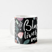 Black Lives Matter Floral Mok (Voorkant links)