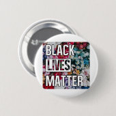 Black Lives Matter Floral Ronde Button 5,7 Cm (Voorkant /achterkant)