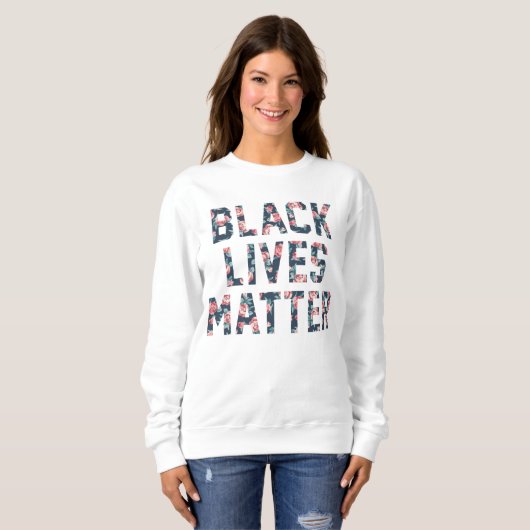 Black Lives Matter Floral Trui (Voorkant volledig)