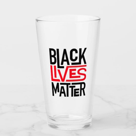 Black Lives Matter | Gelijke rechten Glas (Voorkant)