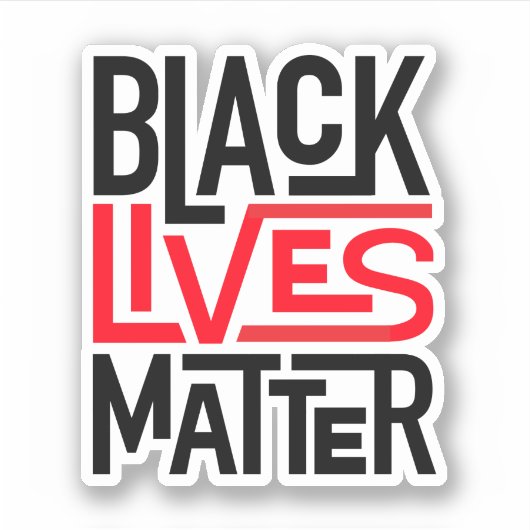 Black Lives Matter | Gelijke rechten Sticker (Voorkant)