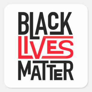 Black Lives Matter   Gelijke rechten Vierkante Sticker