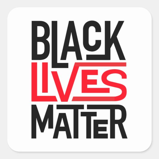 Black Lives Matter | Gelijke rechten Vierkante Sticker (Voorkant)
