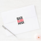 Black Lives Matter | Gelijke rechten Vierkante Sticker (Envelop)
