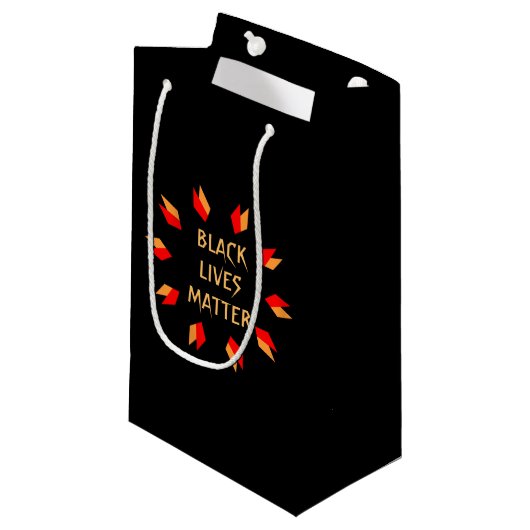 Black Lives Matter Gift Bag Klein Cadeauzakje (Voorkant Gekanteld)
