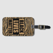 Black Lives Matter Glam Tiger Stripes Bagagelabel (Voorkant (horizontaal))