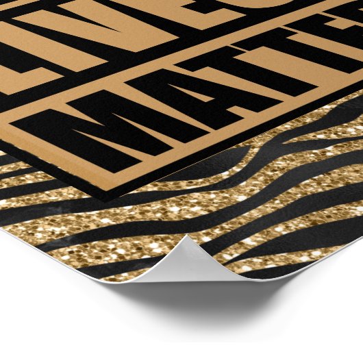 Black Lives Matter Glam Tiger Stripes Poster (Hoek)