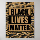Black Lives Matter Glam Tiger Stripes Poster (Voorkant)