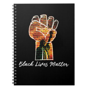 Black Lives Matter Graffiti Geniet van gelijkheid Notitieboek