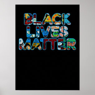 Black Lives Matter Graffiti Geniet van gelijkheid Poster