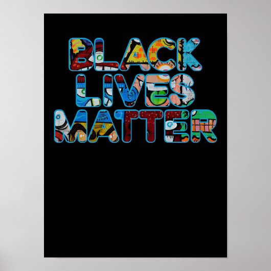 Black Lives Matter Graffiti Geniet van gelijkheid Poster (Voorkant)